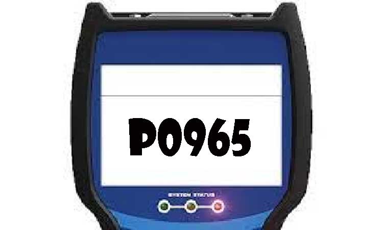 Código De Avería P0965 - Rango / Rendimiento Del Circuito De Control Del Solenoide De Control De Presión "B". Diagnóstico, Causas, Soluciones.