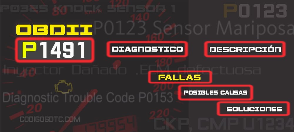 Código De Avería P1491 - Código De Falla Obd2. Diagnóstico, Causas, Soluciones.